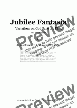 page one of Jubilee Fantasia (God Save the Queen)