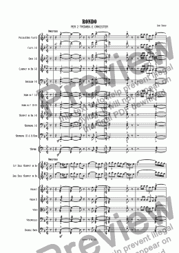 page one of RONDO for 2 Trumpets and Orchestra