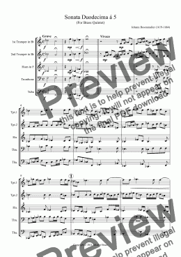 page one of Sonata Duodecima á 5