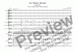 page one of Ave Maria, Mozart (모짜르트 아베마리아 김용규 편곡)