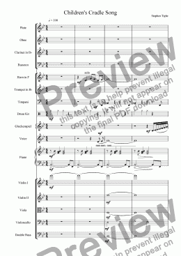 page one of Children's Cradle Song (Orchestral)