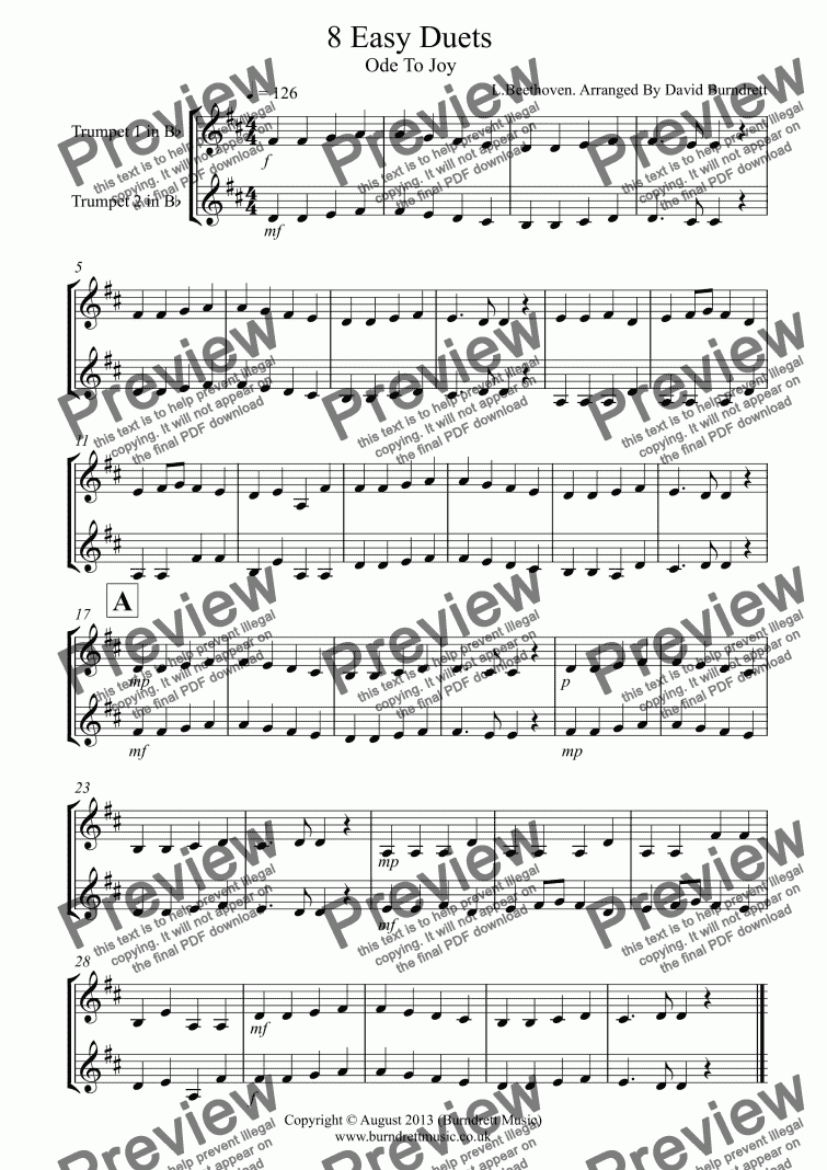page one of 8 Duets for Trumpet in Bb