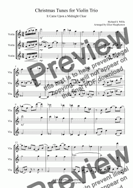 page one of Christmas Tunes for Violin Trio