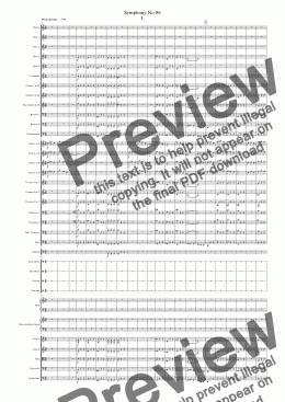 page one of Symphony No 86 3rd movt