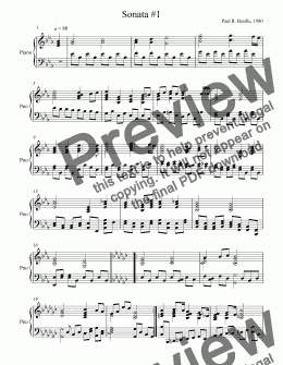 page one of Piano Sonata #1
