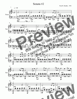 page one of Piano Sonata #2