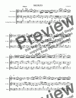 page one of Scherzo_ Badinerie BWV 1067