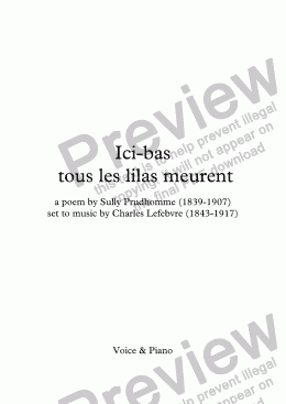 page one of Ici-bas (Ch. Lefebvre / Sully Prudhomme)