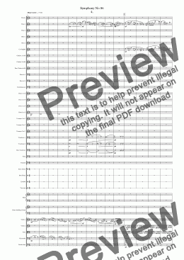 page one of Symphony No 86 4th movt