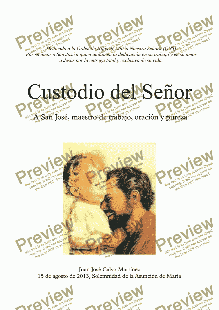 page one of Custodio del Señor