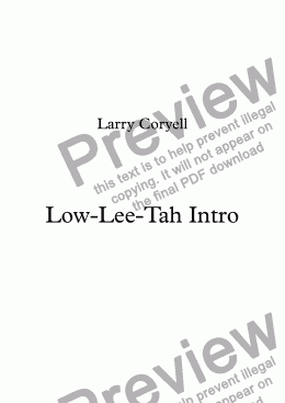 page one of Low-Lee-Tah Intro