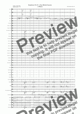 page one of Symphony No 87 - Four British Seasons 1.Winter