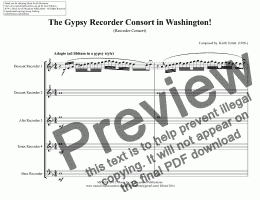 page one of The Gypsy Recorder Consort in Washington!