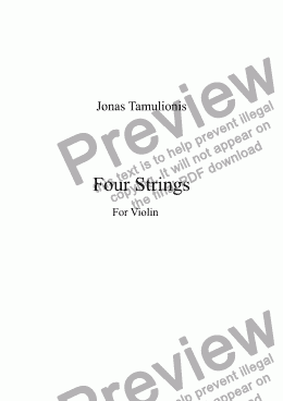 page one of Four Strings