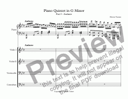 page one of Piano Quintet in G Minor