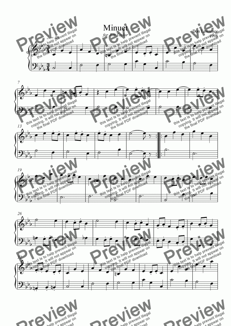 page one of Minuet