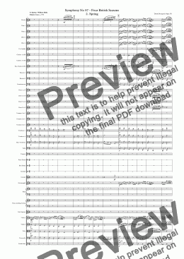 page one of Symphony No 87 - Four British Seasons 2. Spring