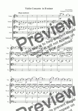 page one of Reiding: Violin Concerto  in B minor
