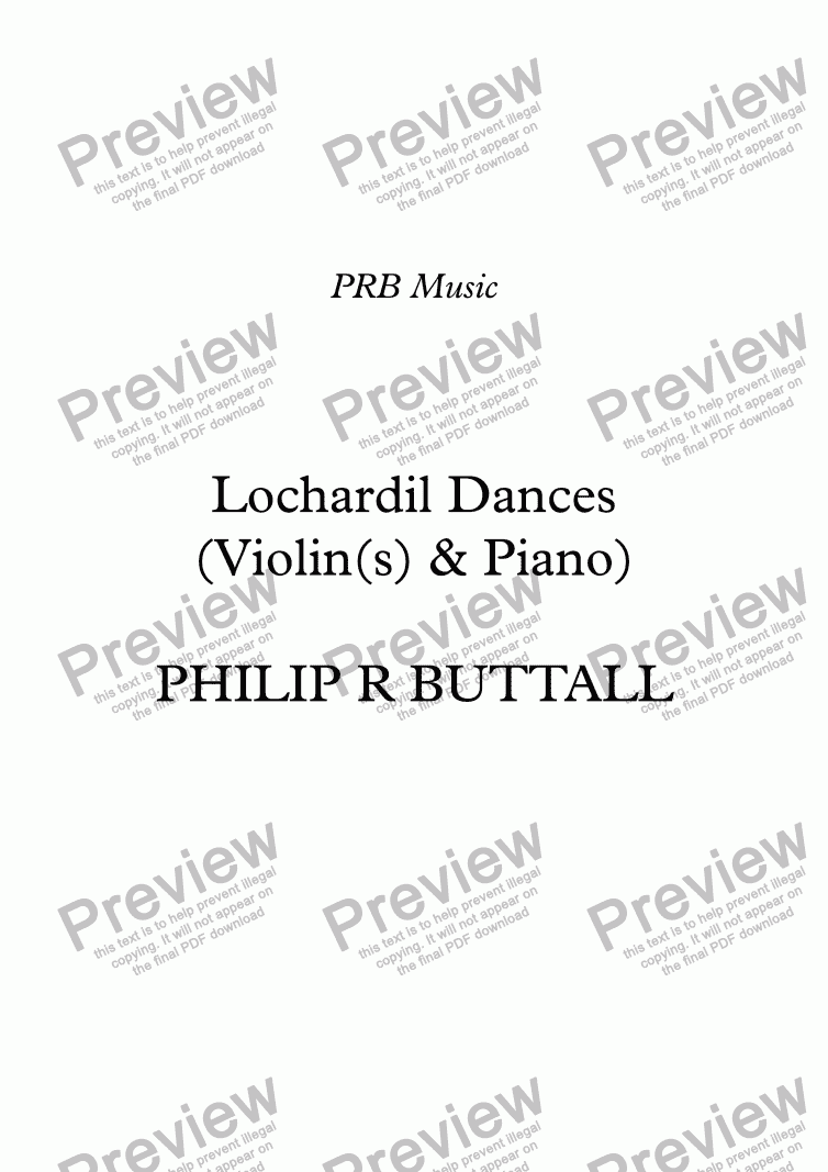 page one of Lochardil Dances (Violin & Piano)