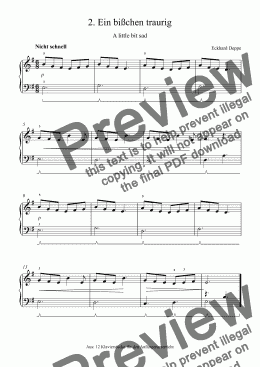 page one of 2. Ein bißchen traurig (Pop Piano)