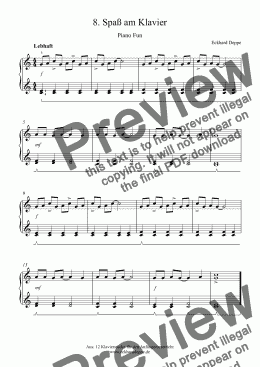 page one of 8. Spaß am Klavier (Pop Piano)