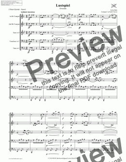 page one of Lustspiel for Brass Quintet