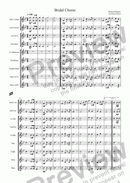 page one of Bridal Chorus [Wagner]