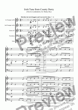 page one of Irish Tune from County Derry (also k/a Danny Boy/Londonderry Air)
