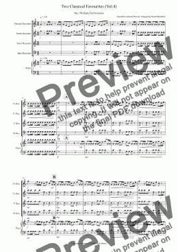 page one of 2 Classical Favourites for Recorder Quartet (volume four)