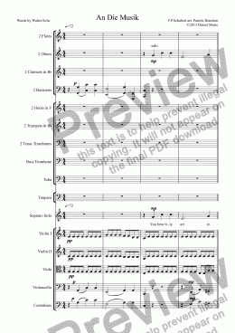 page one of Schubert - An Die Musik for Choir and orchestra