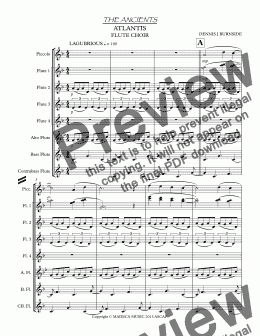page one of ATLANTIS (flute choir)