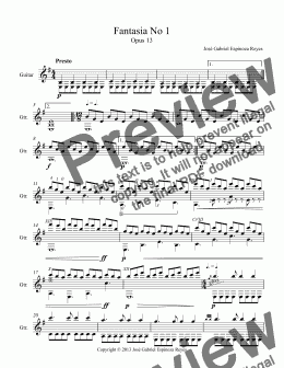 page one of Fantasia No 1 Opus 13