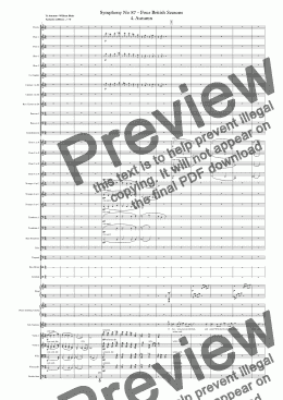 page one of Symphony No 87 - Four British Seasons 4. Autumn