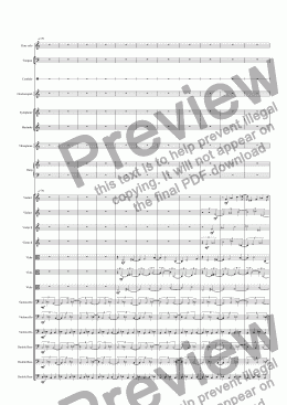 page one of Flute Concerto, Movement III