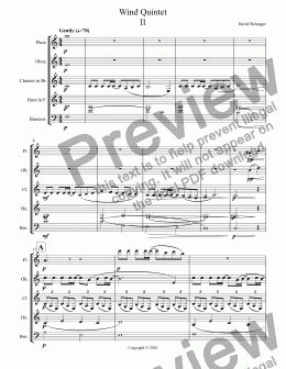 page one of Wind Quintet II
