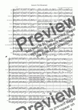 page one of Autumn "four seasons" for School Concert Band