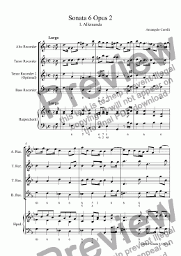 page one of Sonata 6 Opus 2