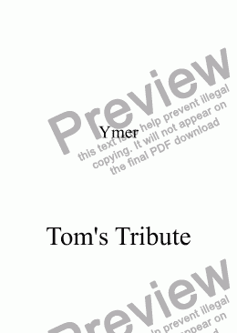 page one of Tom’s Tribute