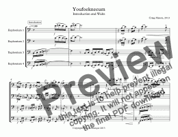 page one of Youfoekneeum (euphonium quartet)