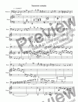 page one of Bassoon Sonata