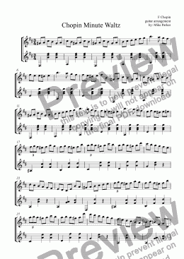 page one of Chopin Minute Waltz