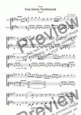 page one of Rondo and Romance for flute and guitar