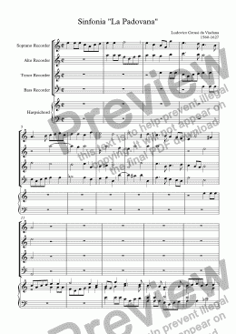 page one of Sinfonia "La Padovana" (Viadana)