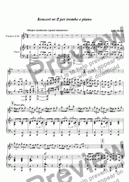 page one of Concert nr.2 for trumpet & piano