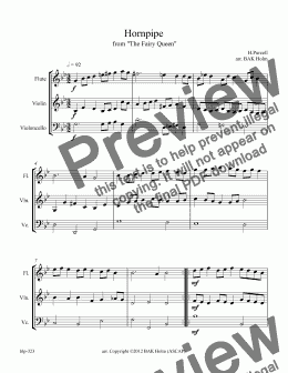 page one of Hornpipe-Purcell (fl, vln, vc)