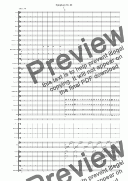 page one of Symphony No 88 2nd movt