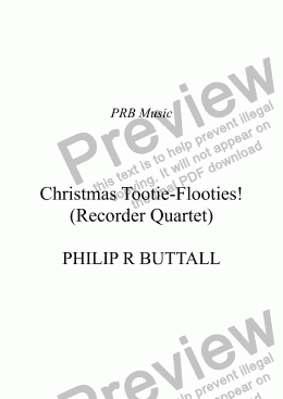 page one of Christmas Tootie-Flooties! (Recorder Quartet)