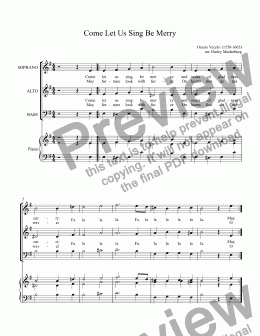 page one of Come Let Us Sing Be Merry