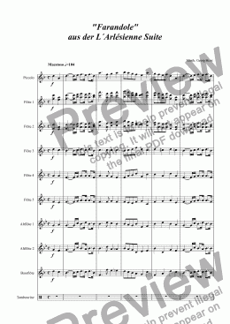 page one of "Farandole" aus der L´Arlésienne Suite