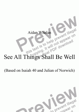 page one of See All Things Shall Be Well (Isaiah 40)